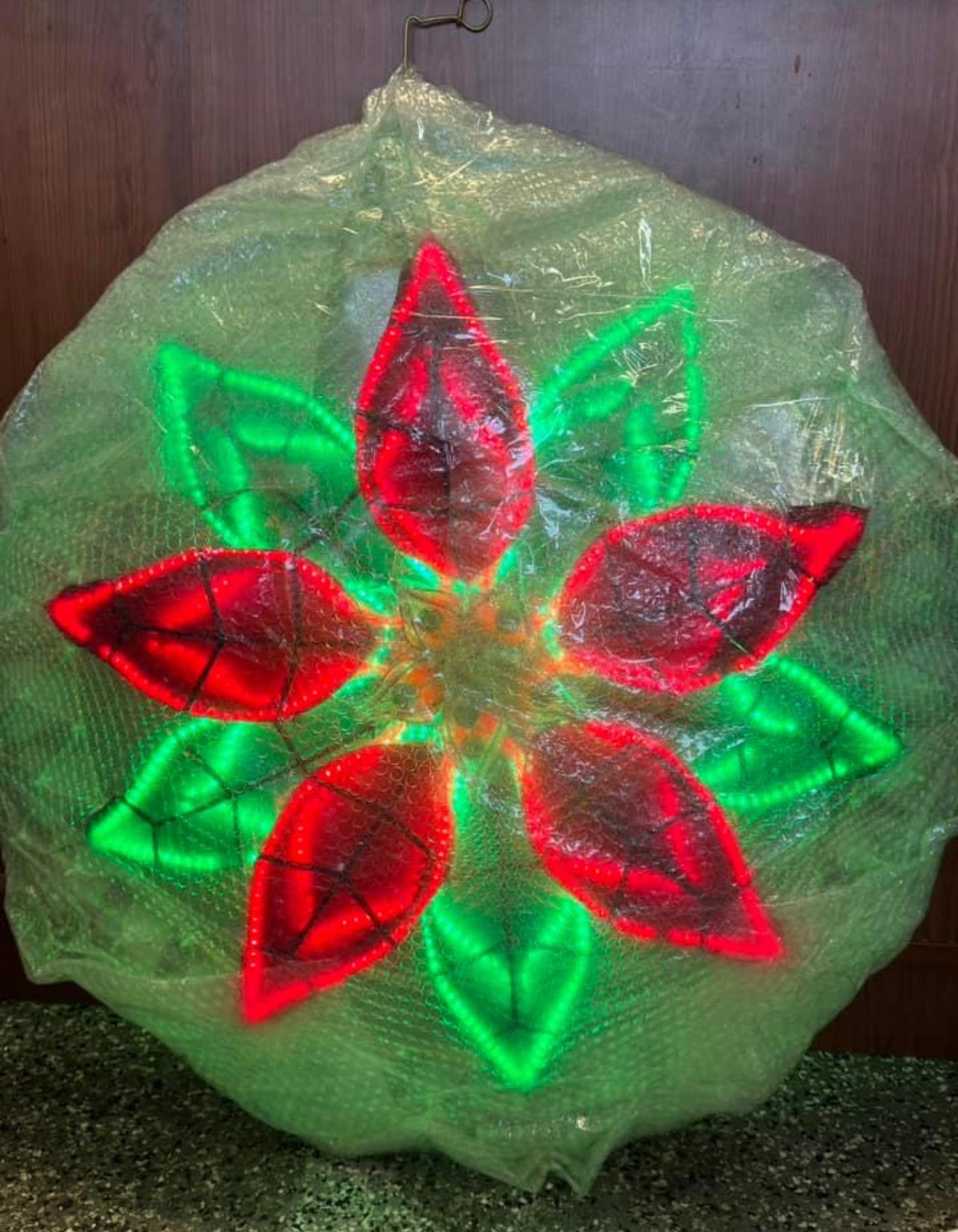 Christmas Lantern - 30” Poinsettia