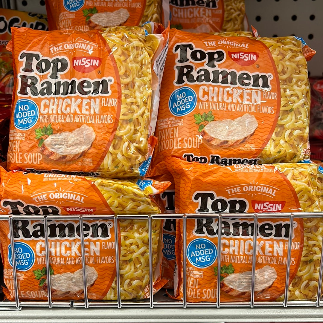 Nissin Top Ramen Chicken Flavor Noodle Soup 85g